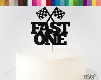Fast One Cake Topper, Racecar 1st Birthday Cake Topper, Race Car First Birthday Party Decorations, Car 1st Birthday Cake Topper, Fast Sign