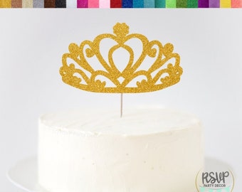Crown Cake Topper, Princess Birthday Party Decor, Tiara Cake Topper, Royal Birthday Party Supplies, Royal Princess Baby Shower Cake Topper