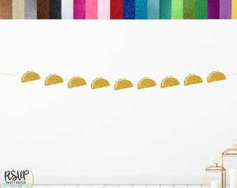 Guirlanda de taco, decorações de festa de fiesta, faixa de cinco de mayo, decoração de festa de aniversário de fiesta, festa de despedida de solteira, decoração de festa de taco