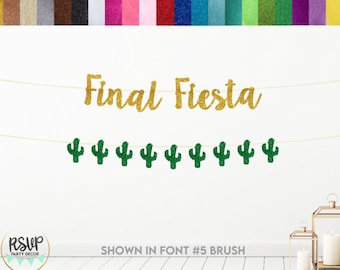 Finale Fiesta Girlande, Kaktus Girlande, Fiesta Junggesellinnenabschiene, Fiesta Brautparty Deko, Mexikanisches Junggesellinnenabschienen