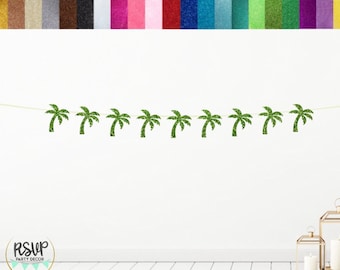 Palm Tree Garland, Palm Tree Banner, Tropical Party Decorations, Hawaiian Theme Party Decor, Luau Birthday Decor, Beach Party Decorations