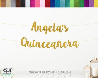 Custom Quinceañera Banner, Mis Quince Name Banner, Personalized Quinceanera Sign, Custom Quinceanera Party Decor, Quincenera Party Decor