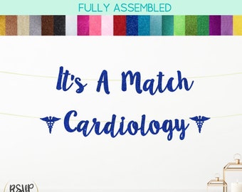 Custom It's A Match Banner, Match Day Decorations, Match Day Banner, Doctor Party Decor, Med School Residency Party Decorations
