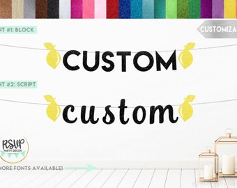 Custom Lemon Banner, Lemon Themed Party Decorations, She Found Her Main Squeeze Banner, Lemon Party Decor, Lemon Bridal Shower, Personalized
