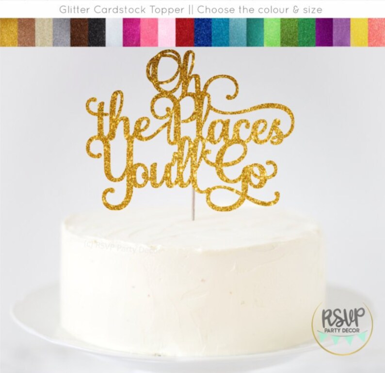 Oh The Places You Ll Go Cake Topper Up Up Away Party Etsy