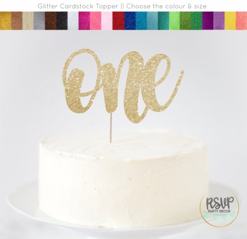 One Cake Topper, First Birthday Cake Topper, Glitter First Birthday Decor, 1st Birthday Cake Topper, 1 Cake Topper, Number One Cake Topper