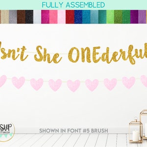 Isn't She ONEderful Banner, Girls 1st Birthday Banner, Isn't She Lovely Isn't She Wonderful Garland, Girl Onederful Birthday Party Decor