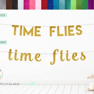 Time Flies Banner, Time Flies Party Decoraties, Time Flies Decor, Time Flies Sign, Pensioen Banner, Time Flies Verjaardag, 1e verjaardag