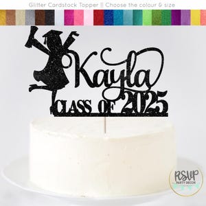 Girl Custom Class of 2025 Cake Topper, Congrats Grad Name 2025, Happy Graduation Cake Topper, Graduation Party Decor, Personalized Grad Sign