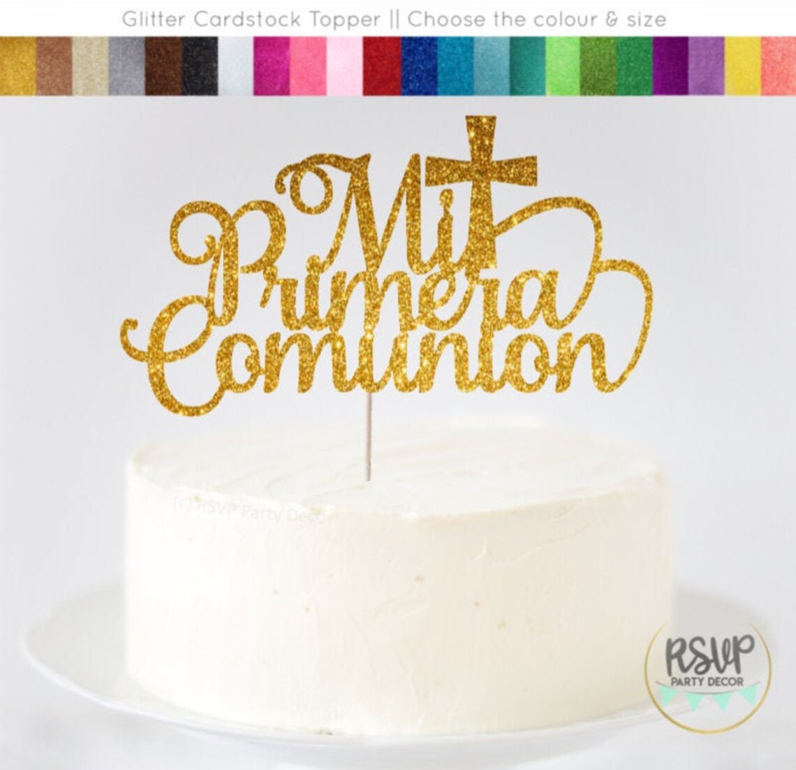 Mi Primera Comunion Cake Topper Spanish First Communion Cake Etsy