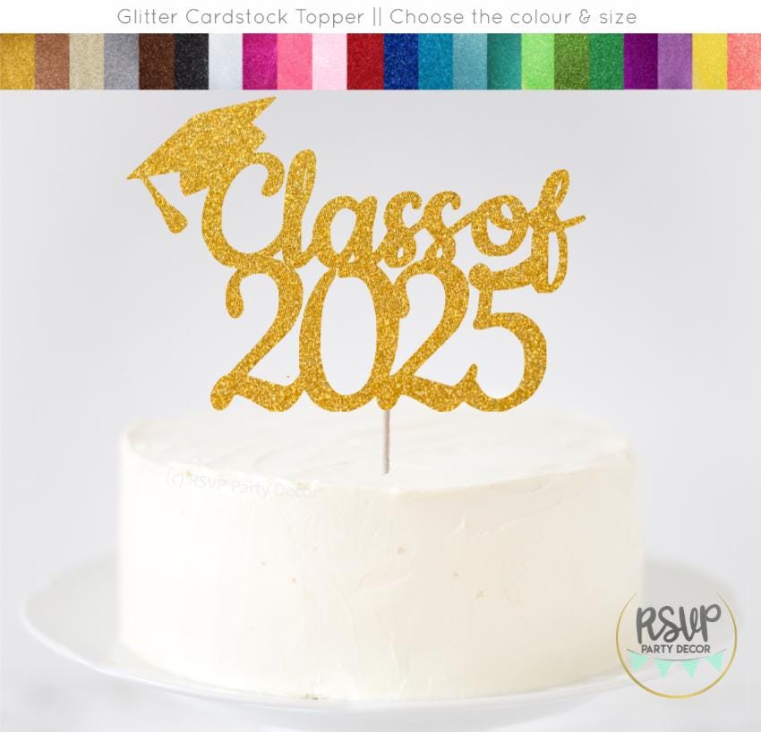 Class of 2025 Cake Topper, 2025 Graduation Cake Topper, Graduation Party Decor, Happy Graduation Cake Topper, Grad Decor, Grad 2025 Party