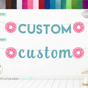 Custom Donut Banner, Donut Themed Party Decorations, Donut Grow Up Banner, Sprinkle Themed Party Decor, Pastel Donut Birthday Party Supplies