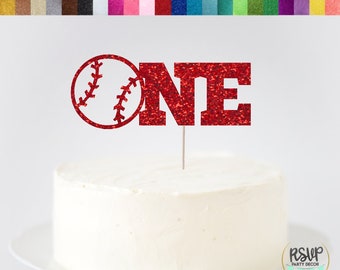 Baseball One Cake Topper, Baseball First Birthday, Baseball Birthday Decorations, Baseball Cake Smash, Rookie Year, Baseball 1st Birthday