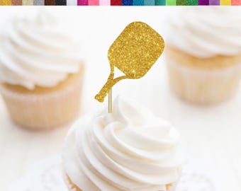 Pickleball Racket Cupcake Toppers, Pickleball Party Decorations, Pickleball Birthday Party Decor, Last Pickle Tickle Bachelorette
