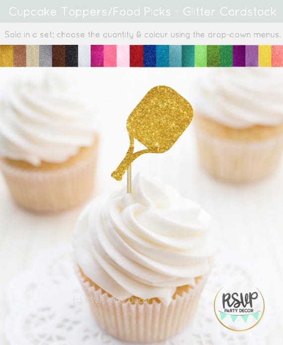 Pickleball Racket Cupcake Toppers, Pickleball Party Decorations, Pickleball Birthday Party Decor, Last Pickle Tickle Bachelorette