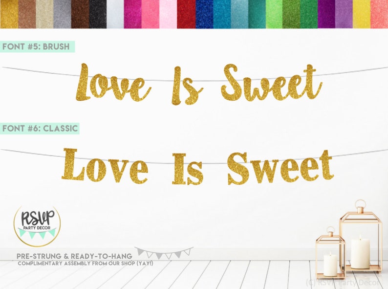 Love is Sweet Banner Love is Sweet Sign Wedding Banner - Etsy