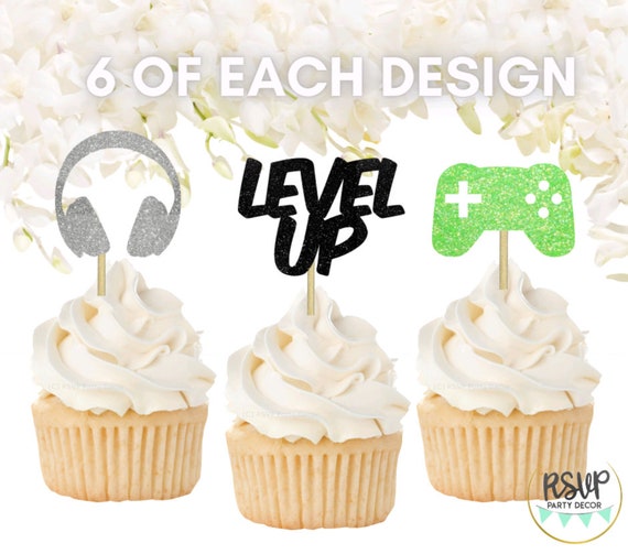 18 PCS Video Game Cupcake Toppers Video Game Party 