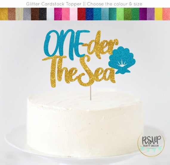 One-der the Sea Cake Topper, Ocean Themed 1st Birthday Cake Topper, Under  the Sea First Birthday Party Decor, Mermaid 1st Birthday Topper 