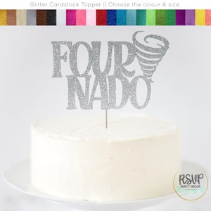 Fournado Cake Topper, 4th Birthday Cake Topper, Funny 4th Birthday Party Decorations, Four Nado Tornado Cake Topper, Tornado 4th Birthday