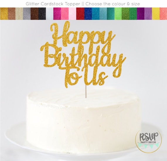 Happy Birthday To Us Cake Topper, Double Birthday Cake Topper, Twin Birthday Party Decorations, Joint Birthday Cake Topper, Twin Party Decor Il_570xn
