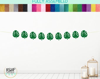 Monstera Blatt Girlande, Banane Palmblatt Banner, Tropische Party Dekor, HawaiiAn Theme Party, Luau Geburtstag Dekor, Strand Party Dekoration