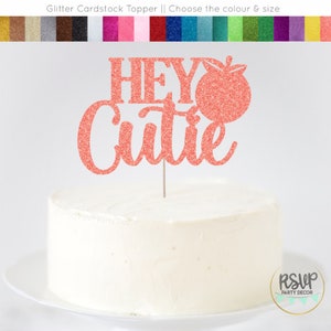 Hey Cutie Cake Topper, Citrus 1st Birthday Cake Topper, Little Cutie Baby Shower Decorations, Orange Birthday Party Decor, Citrus Party