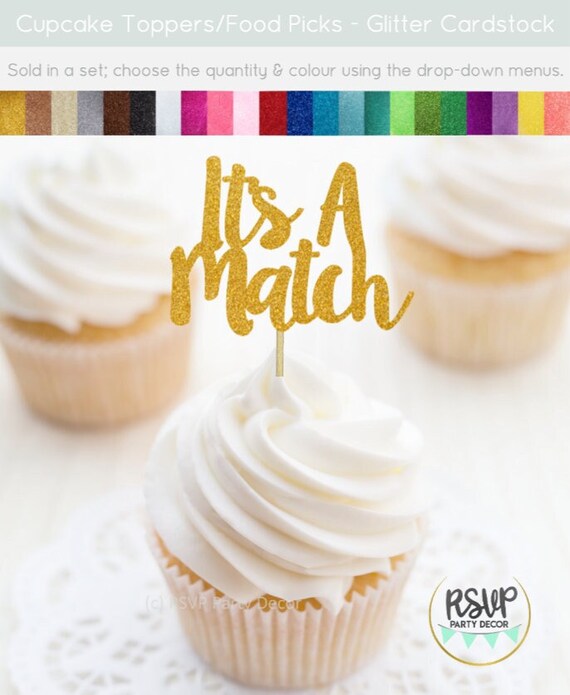 It's A Match Cupcake Toppers, Match Day Party Decorations, Med School Food Picks, Medical School Party Decor, Doctor Match Day Party Decor Il_570xn