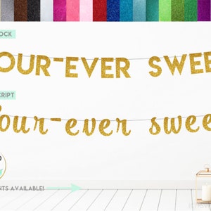 Four-ever Sweet Banner, 4th Birthday Party Banner, Happy 4th Birthday Banner, Fourever Sweet Sign, Fourth Birthday Decorations