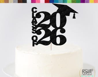 Class of 2026 Cake Topper, 2026 Graduation Cake Topper, Graduation Party Decor, Happy Graduation Cake Topper, Grad Decor, Grad 2026