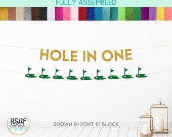 Hole In One Banner, Golf 1st Birthday Garland, Golf 1st Birthday Party Decor, Boy 1st Birthday Party Decor, Golfing Cake Smash