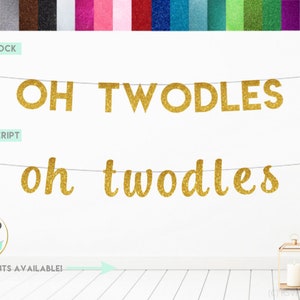 Oh TWOdles Banner, Second Birthday Banner, 2nd Birthday Party Decorations, Twin Baby Shower Decorations, Twin Birthday, Two Cute Party Decor