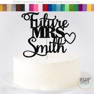 Personalized Future Mrs Cake Topper, Bridal Shower Decorations, Bridal Shower Cake Topper, Custom Almost Mrs Cake Sign, Bridal Shower Decor
