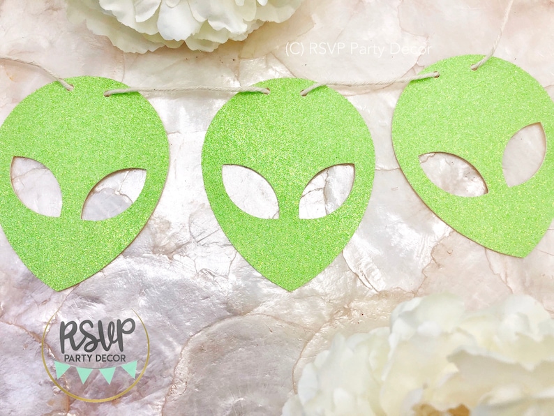Alien Garland, Alien Banner, Alien Party, UFO Party Decor, Space Banner ...
