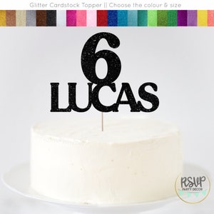 Custom Name and Number Cake Topper, Happy Birthday Name Cake Topper, Personalized Happy Birthday Cake Topper, Custom Birthday Decorations