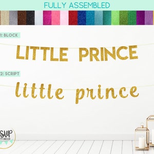 Little Prince Banner, Baby Boy Sign, Boy Baby Shower Decorations, It&#39;s a Boy Banner, Prince 1st Birthday Party Decor, Prince Party Decor