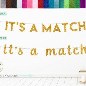 It's a Match Banner, Tinder Couple, Tinder Wedding Banner, Tinder Engagement Party, First Swipe, Tinder Bridal Shower, Funny Bridal Banner