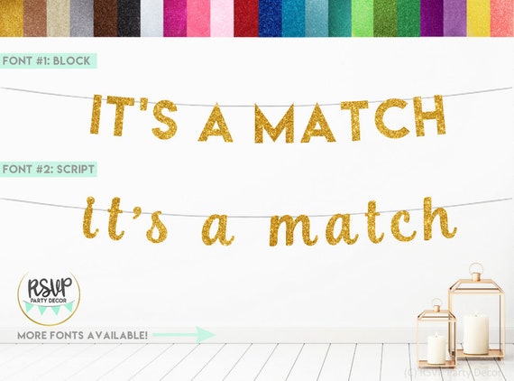 It's a Match Banner, Tinder Couple, Tinder Wedding Banner, Tinder Engagement Party, First Swipe, Tinder Bridal Shower, Funny Bridal Banner Il_570xn