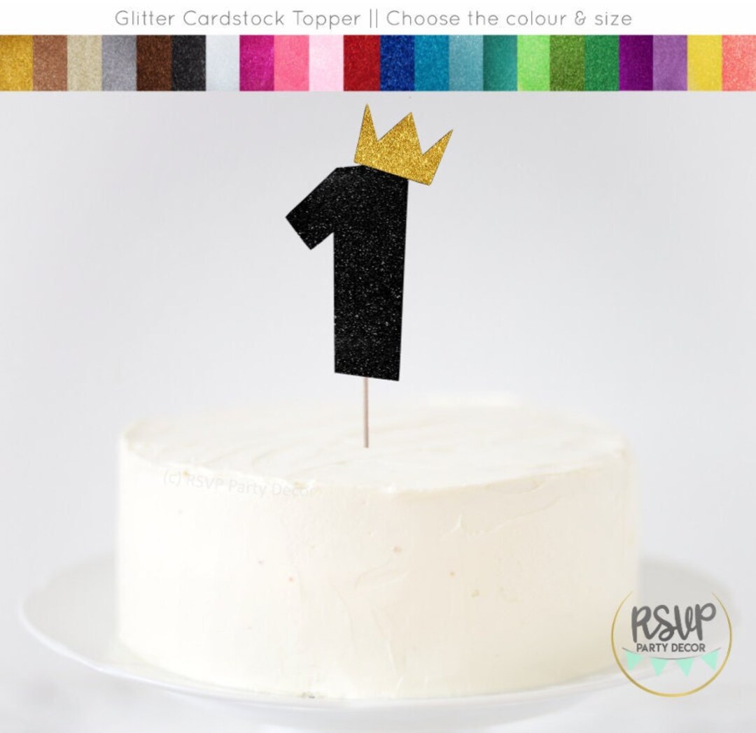 Crown 1 Cake Topper Wild One 1st Birthday Party Decor First - Etsy
