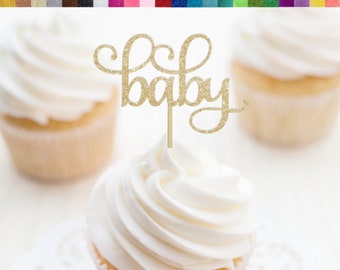 Baby Cupcake Toppers, Baby Shower Cupcake Toppers, Baby Shower Food Picks, Gender Reveal Party Decorations, Baby Shower Party Decor