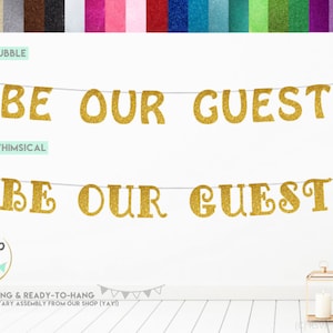 Be Our Guest Banner, Fairytale Wedding Decorations, Princess Birthday ...