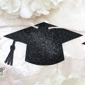 Graduation Cap Garland, Glitter Graduation Cap Banner, Graduation Party Decorations, Class of 2025, Grad Party Decor