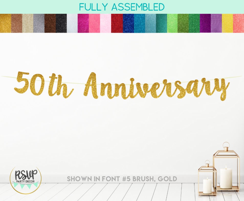 50th Anniversary Banner 50th Anniversary Party Decoration | Etsy