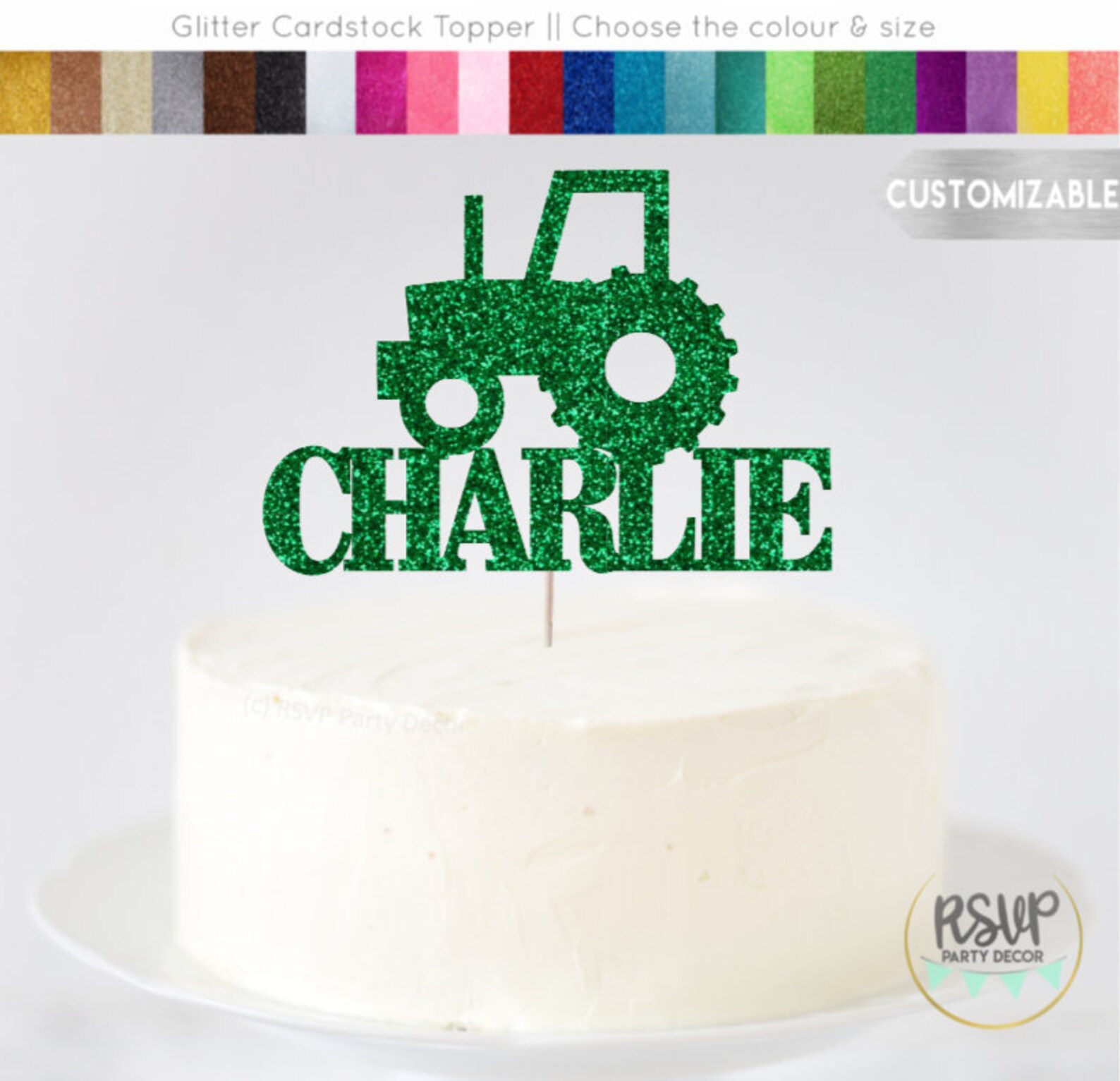 Custom Tractor Cake Topper Personalized Farm Cake Topper Etsy