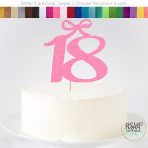 Benutzerdefinierte Schleife Kuchen Topper, Kokette Kuchen Topper, Geburtstagsparty Dekor Mädchen, Geburtstagsparty Dekor Mädchen, 21