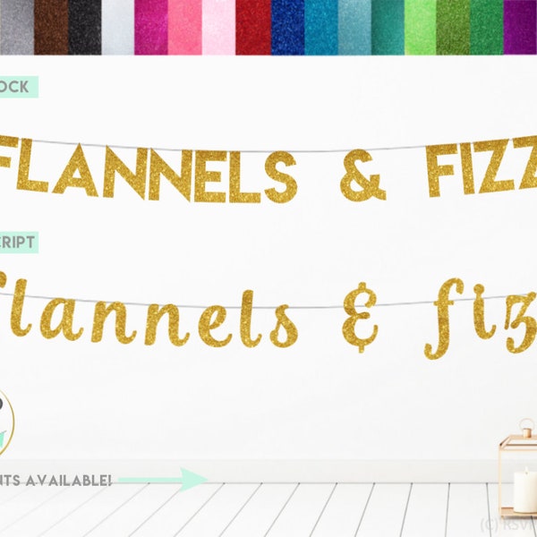 Flannels & Fizz Banner, Glamping Party Decorations, Camping Themed Party Decor, Camp Bachelorette Banner, S’mores Banner, Cabin Party