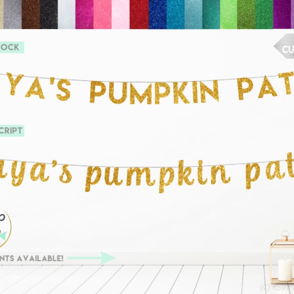 Custom Pumpkin Patch Banner, Little Pumpkin Garland, Little Pumpkin Sign, Little Pumpkin Party Decorations, Halloween Birthday Banner