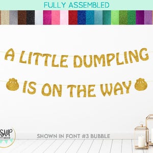 A Little Dumpling Is On The Way Banner, Dumpling Baby Shower Party Decorations, Dimsum Bao Baby Shower, Kawaii Baby Shower Decor