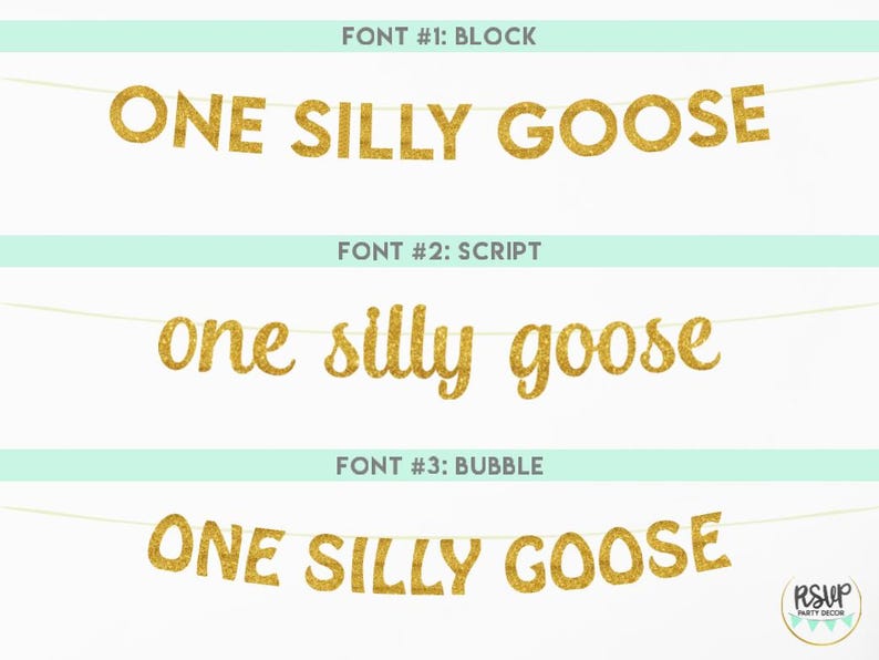 Custom One Silly Goose Banner, Silly Little Goose Birthday Decorations ...