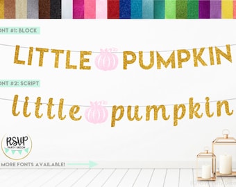 Little Pumpkin Banner, Little Pumpkin Garland, Little Pumpkin Sign, Little Pumpkin Party Decorations, Halloween Fall Baby Shower Decor