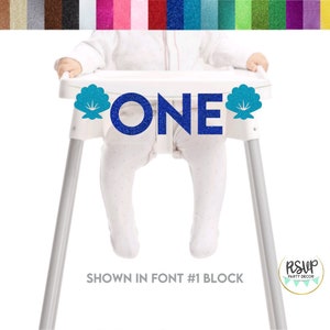 Shell One Highchair Banner, Under The Sea 1st Birthday Party Decor, ONE-der the Sea Decorations, Ocean 1st Birthday High Chair Bunting